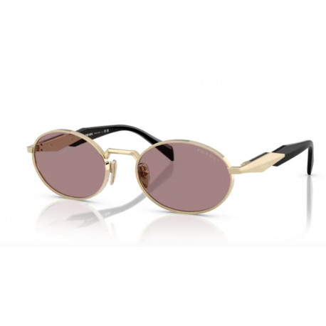 OKULARY PRZCIWSŁONECZNE PRADA PR65ZS PR 65Z ZVN201 PALE GOLD/LIGHT PURPLE BROWN r. 55