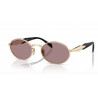 OKULARY PRZCIWSŁONECZNE PRADA PR65ZS PR 65Z ZVN201 PALE GOLD/LIGHT PURPLE BROWN r. 55