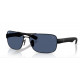 OKULARY PRZECIWSŁONECZNE RAY-BAN® RB3763M F11/980 MATTE BLACK/DARK BLUE r. 64