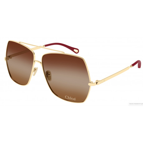 OKULARY PRZECIWSŁONECZNE CHLOÉ CHLOE CH0278S CH 0278S 001 GOLD/BROWN r. 62