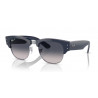 OKULARY PRZECIWSŁONECZNE RAY-BAN® RB0316S 1366/78 BLUE ON SILVER / BLUE GRADIENT POLARIZED MEGA CLUBMASTER r. 53