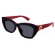 OKULARY PRZECIWSŁONECZNE GUCCI GG1844SA GG 1844SA 004 BLACK RED/GREY r. 55