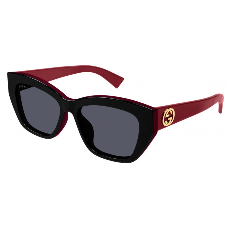 OKULARY PRZECIWSŁONECZNE GUCCI GG1844SA GG 1844SA 004 BLACK RED/GREY r. 55