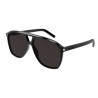 OKULARY PRZECIWSŁONECZNE SAINT LAURENT SL596 SL 596 001 BLACK/BLACK DUNE r. 58