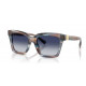 OKULARY PRZECIWSŁONECZNE DOLCE&GABBANA DG4498 DG 4498 3448/14 STRIPED BLUE/ GREY GRADIENT BLUE r. 55