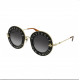 OKULARY PRZECIWSŁONECZNE GUCCI GG0113S 001 BLACK GOLD/GREY GRADIENT L’AVEUGLE PAR AMOUR