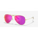 OKULARY PRZECIWSŁONECZNE RAY-BAN® RB3025CP RBCP 58 AVIATOR GOLD PLATED/CYCLAMEN FLASH POLARIZED REMIX r. 58
