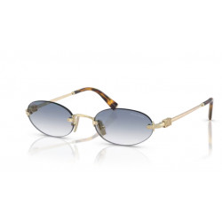 OKULARY PRZECIWSŁONECZNE MIU MIU MUA54S MU A54 ZVN80O PALE GOLD/CLEAR GRADIENT LIGHT BLUE r. 51