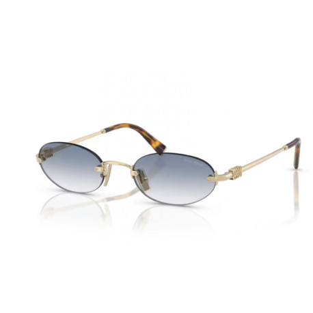 OKULARY PRZECIWSŁONECZNE MIU MIU MUA54S MU A54 ZVN80O PALE GOLD/CLEAR GRADIENT LIGHT BLUE r. 51