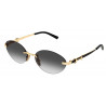 OKULARY PRZECIWSŁONECZNE GUCCI GG2051S 001 GOLD BLACK/GREY r. 58