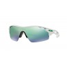 OKULARY OAKLEY® OO9182-11 RADARLOCK PITCH POLISHED WHITE/JADE IRIDIUM VENTED & VR28 VENTED