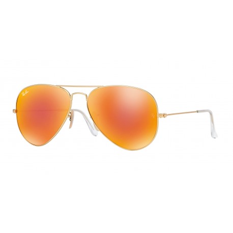 OKULARY PRZECIWSŁONECZNE RAY-BAN® RB3025 112/69 MATTE GOLD/CRYSTAL BROWN MIRROR ORANGE AVIATOR r. 62