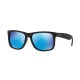 OKULARY PRZECIWSŁONECZNE RAY-BAN® RB4165 622/55 RUBBER BLACK/GREEN MIRROR BLUE JUSTIN r.54