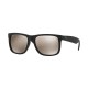 OKULARY PRZECIWSŁONECZNE RAY-BAN® RB4165 622/5A RUBBER BLACK/LIGHT BROWN MIRROR GOLD JUSTIN r.54