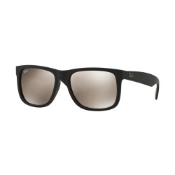 OKULARY PRZECIWSŁONECZNE RAY-BAN® RB4165 622/5A RUBBER BLACK/LIGHT BROWN MIRROR GOLD JUSTIN r.54
