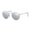 OKULARY PRZECIWSŁONECZNE RAY-BAN® RB3447 019/30 MATTE SILVER/LIGHT GREEN MIRROR SILVER ROUND METAL r.50