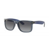 OKULARY PRZECIWSŁONECZNE RAY-BAN® RB4165 6596/T3 TRANSPARENT BLUE/GREY GRADIENT POLARIZED r. 54
