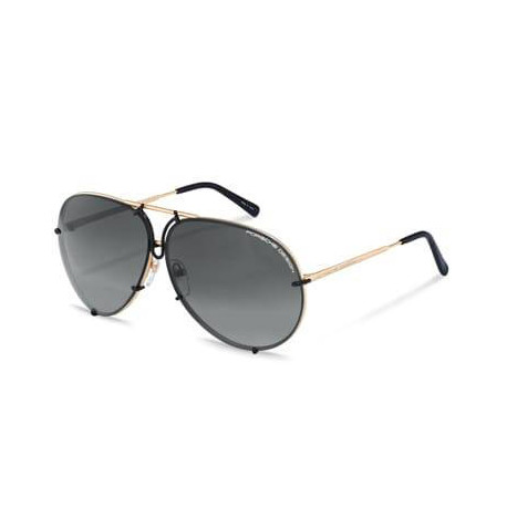 OKULARY PRZECIWSŁONECZNE PORSCHE DESIGN P8478U BLACK GOLD /GREY GRADIENT&SILVER MIRROR r.69