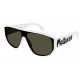 OKULARY PRZECIWSŁONECZNE ALEXANDER MCQUEEN AM0386S 003 WHITE/GREEN