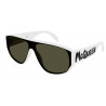 OKULARY PRZECIWSŁONECZNE ALEXANDER MCQUEEN AM0386S 003 WHITE/GREEN