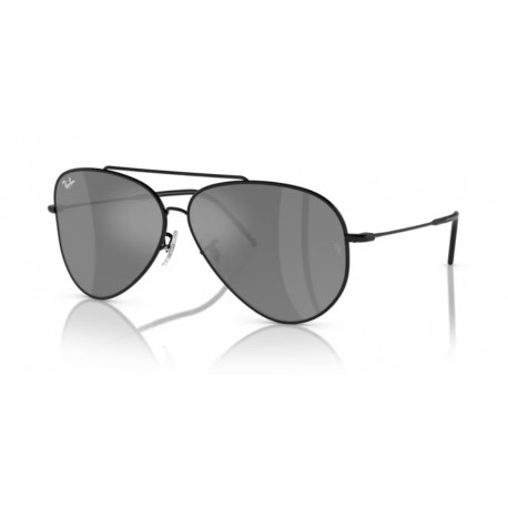 OKULARY PRZECIWSŁONECZNE RAY-BAN® RB0101S 002/GS BLACK/GREY MIRROR SILVER AVIATOR REVERSE r. 62