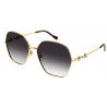 OKULARY PRZECIWSŁONECZNE GUCCI GG1335S 001 GOLD/GREY r.62