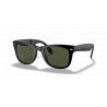 OKULARY RAY-BAN 0RB4105CP001 RBCP 54 FOLDING WAYFARER SUN WITH CASE MATTE BLACK/SILVER FLASH CUSTOM