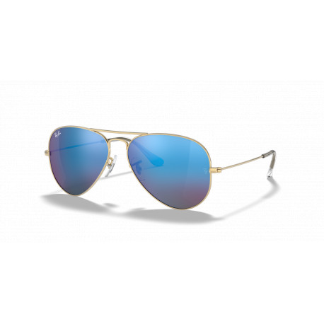 OKULARY PRZECIWSŁONECZNE RAY-BAN® 0RB3025CP RBCP 58 AVIATOR GOLD PLATED/BLUE FLASH CUSTOM