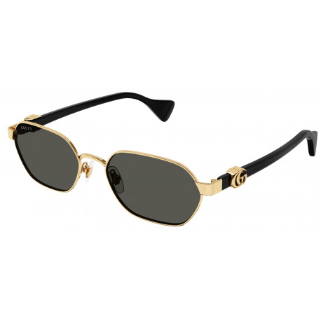 OKULARY PRZECIWSŁONECZNE GUCCI GG 1539S GG1593S 001 GOLD-BLACK/GREY r. 56