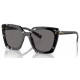 OKULARY PRZECIWSŁONECZNE PRADA EYEWEAR PR23ZS PR 23ZS 15S5Z1 BLACK CRYSTAL TORTOISE/DARK GREY POLARIZED r. 54