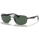 OKULARY PRZECIWSŁONECZNE RAY-BAN® RB3528 RB 3528 006/71 MATTE BLACK/GREEN r.61