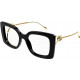 OKULARY KOREKCYJNE GUCCI GG1567O GG 1567O-001 BLACK-GOLD r.52