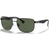 OKULARY PRZECIWSŁONECZNE RAY-BAN® RB3533 002/71 BLACK/DARK GREEN