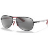 OKULARY PRZECIWSŁONECZNE RAY-BAN® RB8313M F0096G BLACK/GREY MIRROR SILVER FERRARI r. 61