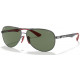 OKULARY PRZECIWSŁONECZNE RAY-BAN® RB8313M F00171 GUNMETAL/DARK GREEN FERRARI r. 61