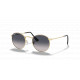 OKULARY PRZECIWSŁONECZNE RAY-BAN® RB3447 GOLD PLATED/BLUE GREY GRADIENT ROUND METAL r. 58