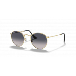 OKULARY PRZECIWSŁONECZNE RAY-BAN® RB3447 GOLD PLATED/BLUE GREY GRADIENT ROUND METAL r. 58