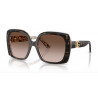 OKULARY PRZECIWSŁONECZNE DOLCE&GABBANA DG4475 3217/13 HAVANA ON WHITE BARROW/BROWN GRADIENT r. 56