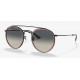 OKULARY PRZECIWSŁONECZNE RAY-BAN® RB3647N POLISHED BLACK/CLEAR PINK r. 51 CUSTOM