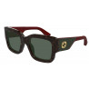 OKULARY PRZECIWSŁONECZNE GUCCI GG1663S GG 1663 S 002 HAVANA RED GREEN r.52/GREEN r.