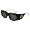 OKULARY PRZECIWSŁONECZNE GUCCI GG1664S GG 1665S 001 BLACK/IVORY/GREY r. 51