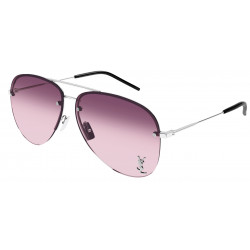 OKULARY PRZECIWSŁONECZNE SAINT LAURENT SL CLASSIC 11M 008 SILVER/RED r.59