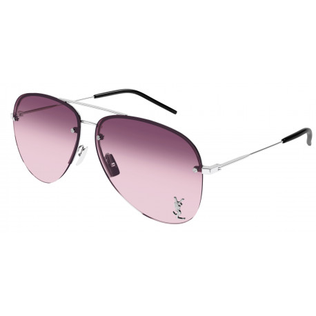 OKULARY PRZECIWSŁONECZNE SAINT LAURENT SL CLASSIC 11M 008 SILVER/RED r.59